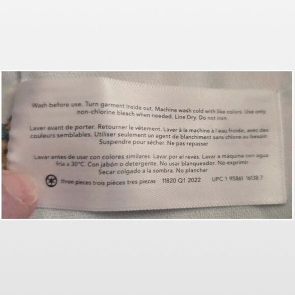 Carters Swim Rashguard Girls 3T Toddler Cropped Tropical Green Floral Top - Picture 9 of 10